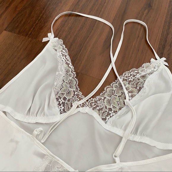 NEW VICTORIAS SECRET CAMI SET WHITE LACE Bridal - Picture 4 of 13